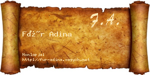 Für Adina névjegykártya